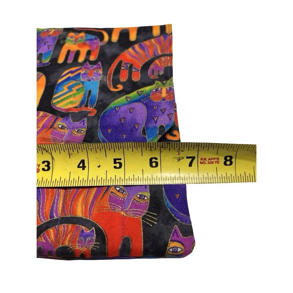 Notebook / Sketch book Pencil Pen Holder Organizer w/ Laurel Burch Cat Fabric